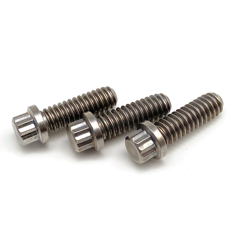 1/4 UNC UNF 3/8 Special Alloy Steel Material Customized Full Thread 12 Point Flange Bolt Screw