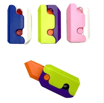 hot sale 3D Printing Fidget Knife Toy, Carrot Toy Knife, Plastic Fidget Toys Sensory Toys Anxiety Stress Relief Toy