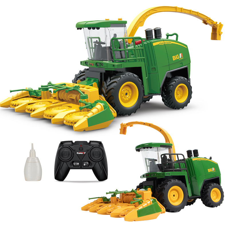 Silage Harvester Farming Truck Lifting 1:24th 2.4G 6CH Rc Grain Harvesting Machine with Smoking