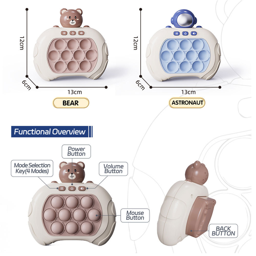squeeze sensory toys electronic handheld pop light up fast push puzzle Stress relief game