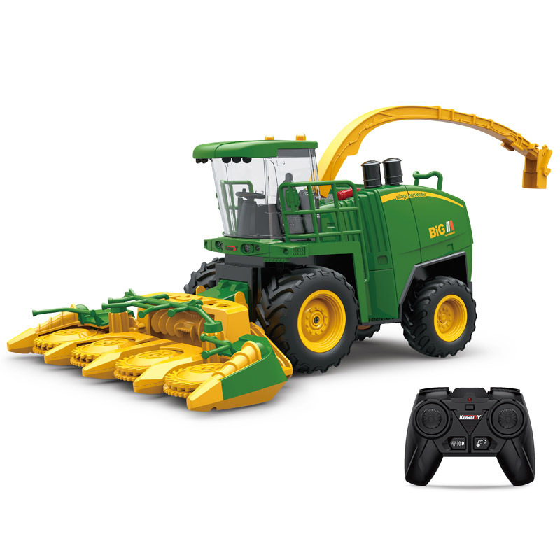 Silage Harvester Farming Truck Lifting 1:24th 2.4G 6CH Rc Grain Harvesting Machine with Smoking