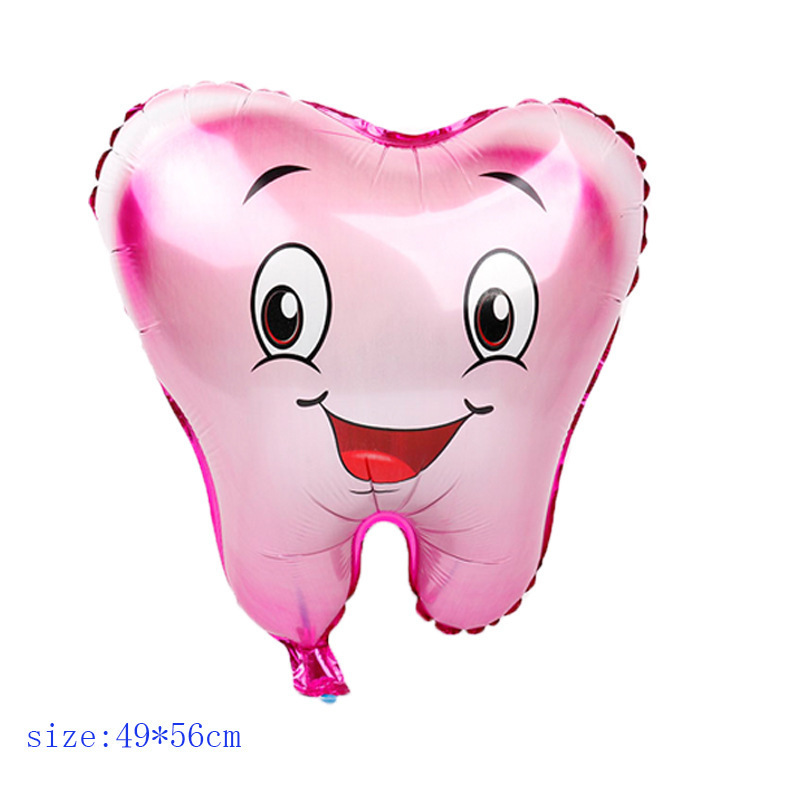 Modeling Smile Teeth Aluminum Film Balloon Decorated Balloon Health Protection Teeth Themed Teaching Dental Clinic Party Unisex