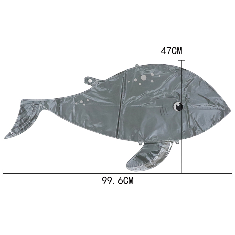 New Wholesale Inflatable Helium Sea Fish Balloons Birthday Party Toy Single Unisex Gift Toy Printed 4d Dolphin Fish Balloon Foil