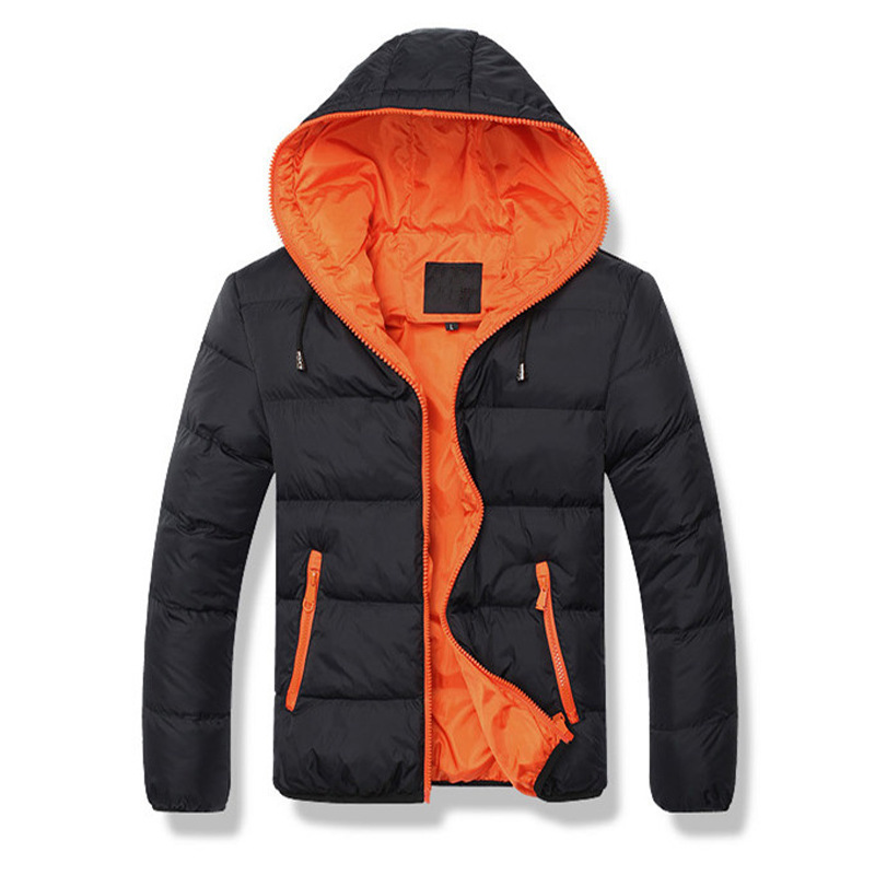 Custom Warm Hooded Windproof High Quality Men Winter Down Coats Quilted Cotton Padded Puffer Jacket