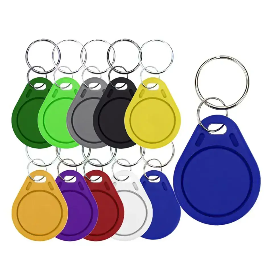 NFC Key Fob S0023 Hot Popular 100% Full Test Custom Printed Eco-friendly ABS Plastic Access Control System Passive Testing OEM