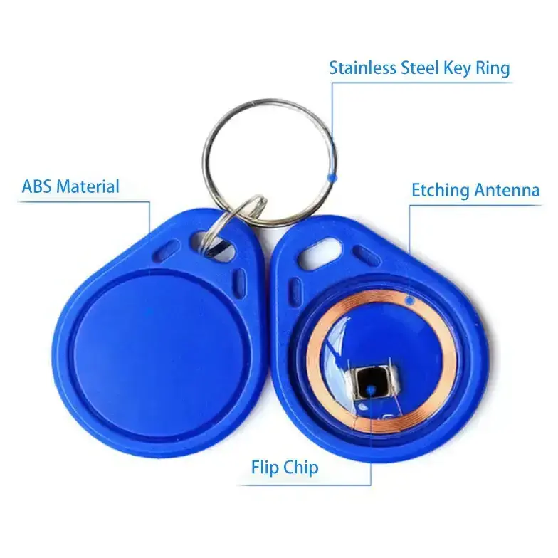 NFC Key Fob S0023 Hot Popular 100% Full Test Custom Printed Eco-friendly ABS Plastic Access Control System Passive Testing OEM