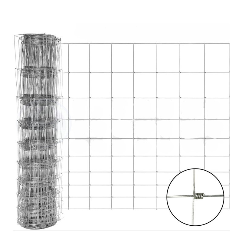 Hinged Joint Hot dip Galvanized Wire 2.5/2.0mm Security Deer Fencing mesh Roll Fixed Knot Cattle Sheep lamb Field Farm Fence