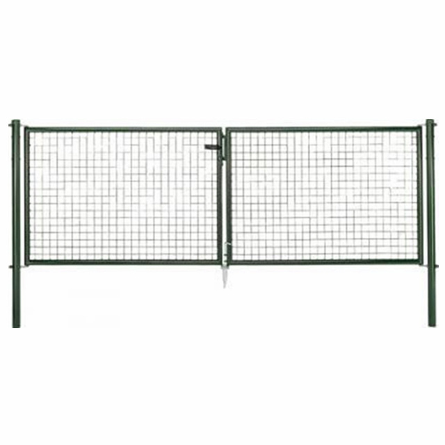 Swing gate double Wicket two door metal mesh fence garden single opening green black colorful cheap quick installation