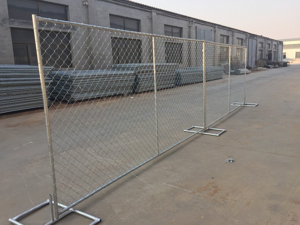 Movable Temp Fencing Rent Construction Site Metal Mobile Panel 8'x12' Temporary Fence Chain Link mesh Filled hired panel barrier