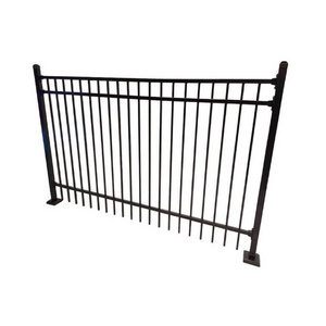 Top flat courtyard 3 rails fence powders coating Guarding Safety Fencing for ground park garden pool barrier ASTM BS EN standard