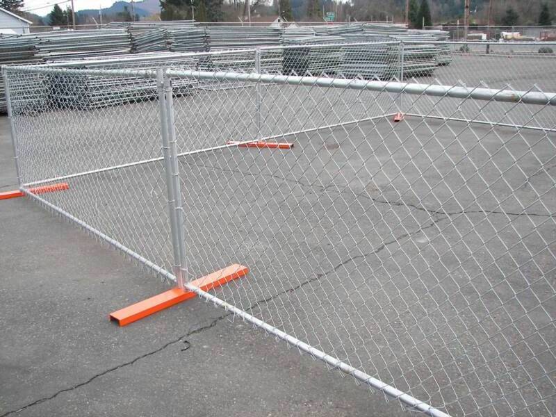 Movable Temp Fencing Rent Construction Site Metal Mobile Panel 8'x12' Temporary Fence Chain Link mesh Filled hired panel barrier