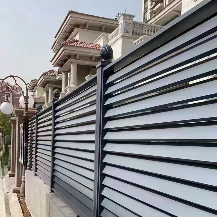 Aluminum shutter type fence as window blind style fence  Modern Fence for home garden