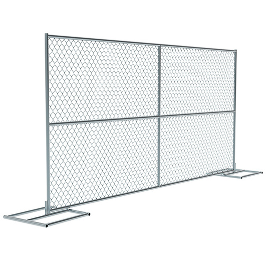 Movable Temp Fencing Rent Construction Site Metal Mobile Panel 8'x12' Temporary Fence Chain Link mesh Filled hired panel barrier