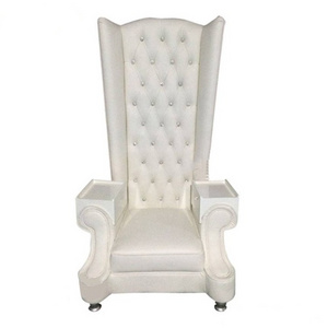 High Back Pink Pipeless Pedicure Purple Throne Chair Event Banquet Chair Wedding Hotel Wooden Chair