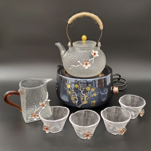 Glass Tea Set Clear Teapot With Heater And Tea Cup Fair Cup Can Purchased Separately