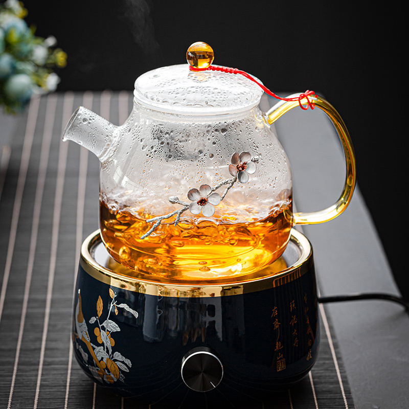 Chinese Tea Set Heater Boiling Teapot Modern Glass Teapot Tea Cup For Drink