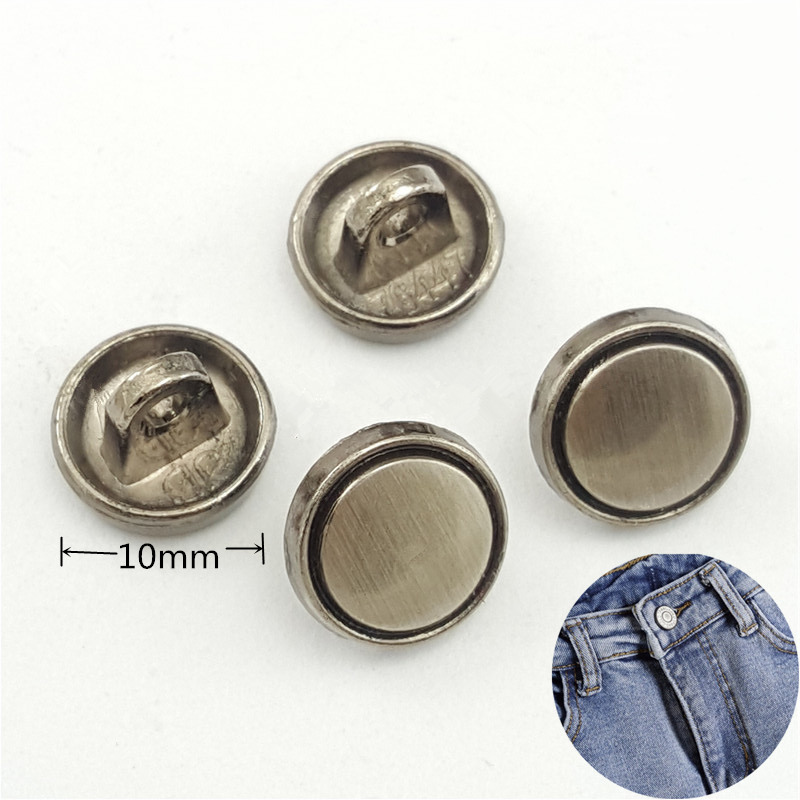 Wholesale 10mm Metal Hand-Sewn Buttons Jeans / Jackets / T-shirt/ Shank Buttons For Women Clothing