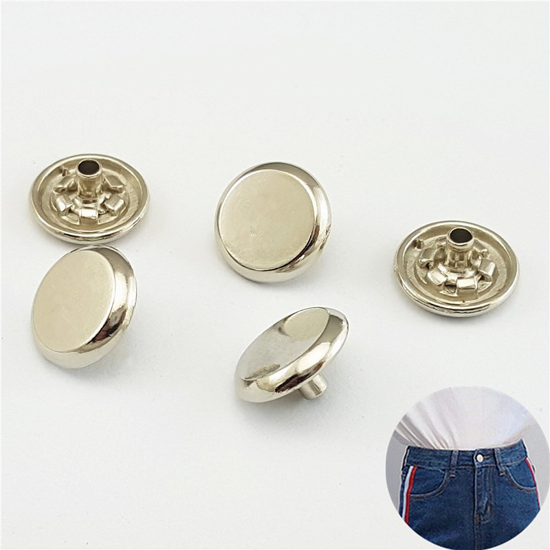 Best Selling 12mm Silver Simple  Metal Push Button Custom Snap Button For Clothing Accessories