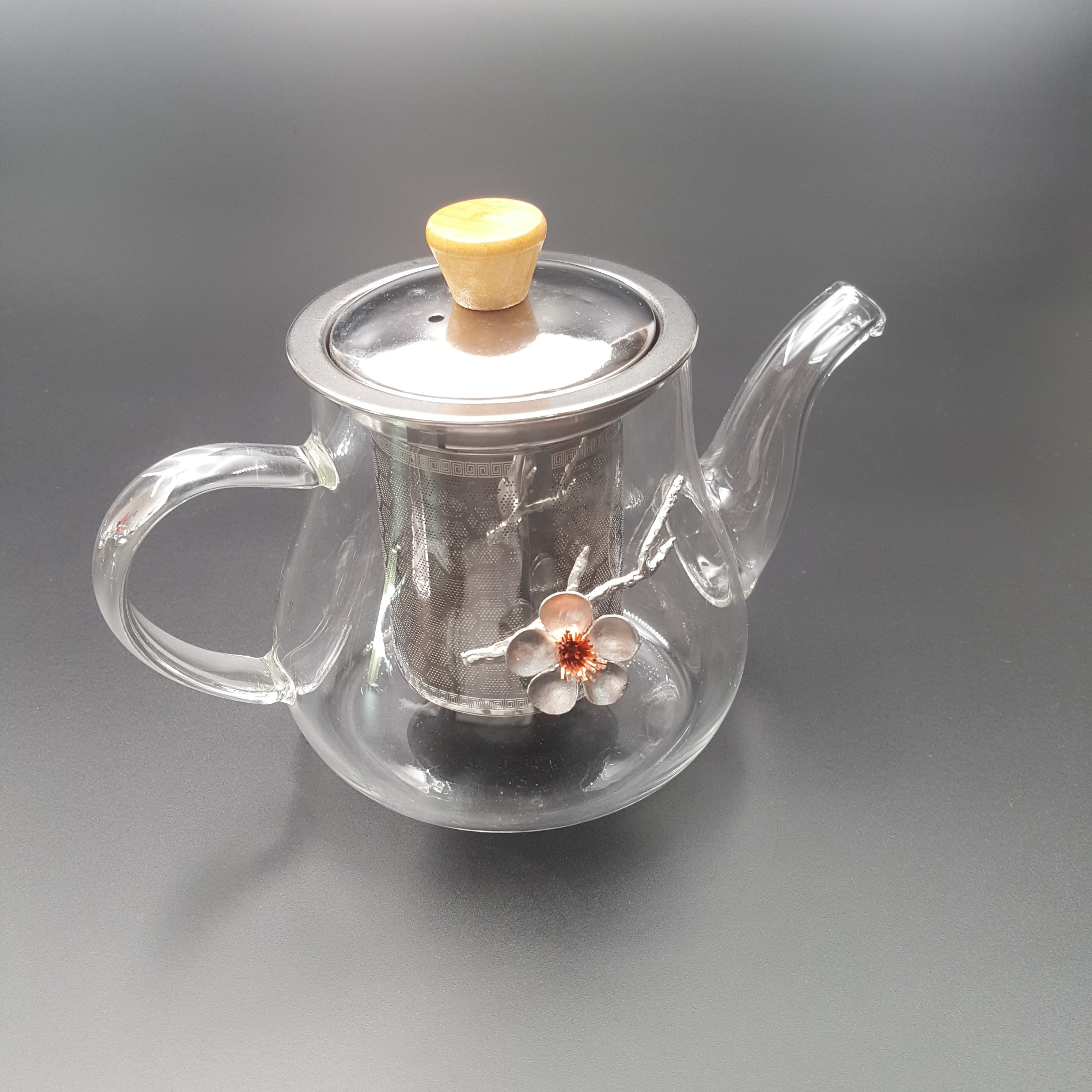 Hot Selling Glass Teapot With Stainless Steel Infuser Black Tea/Flower Tea Teapot For Drinking Set