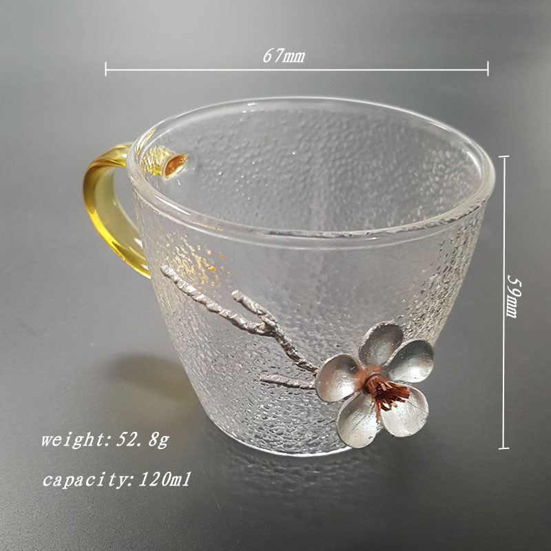 Wholesale Price Glass Small Tea Cup Black Tea/Green Tea Cup Coffee Cup And Saucer Set For Drinking