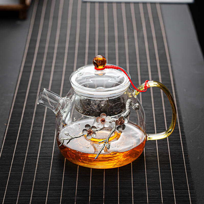 Chinese Tea Set Heater Boiling Teapot Modern Glass Teapot Tea Cup For Drink