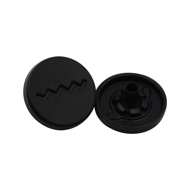 High quality classic black metal accessories button custom logo denim metal tack button for jeans