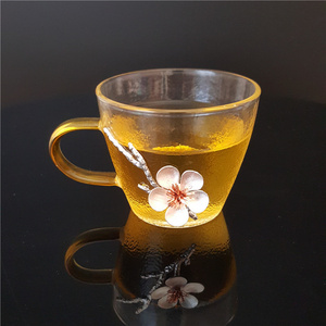 Wholesale Price Glass Small Tea Cup Black Tea/Green Tea Cup Coffee Cup And Saucer Set For Drinking