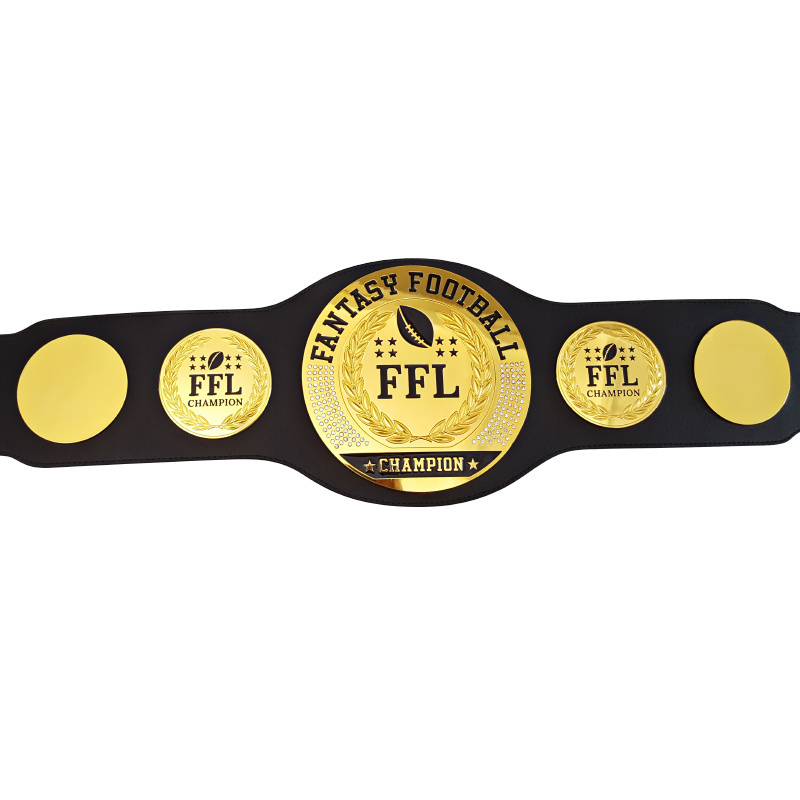 Blank Buckle Leather  Fantasy Football Judo Boxing Championship Belt Professional Custom Logo Championship Adult Belt