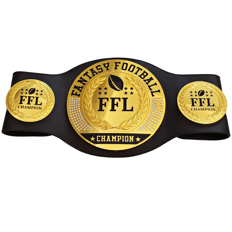 Blank Buckle Leather  Fantasy Football Judo Boxing Championship Belt Professional Custom Logo Championship Adult Belt