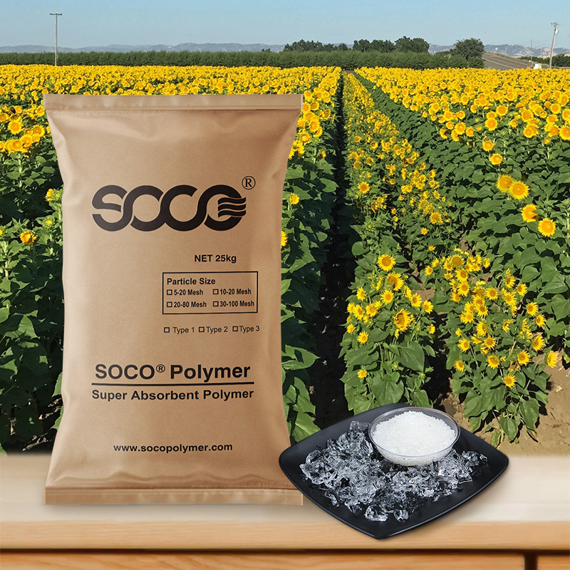 SOCO Polymer Superabsorbent Polymer Sap planting gel For Agricultural