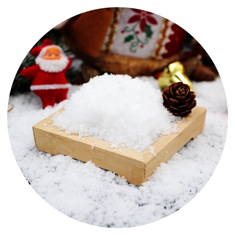 Wholesale Novelty Artificial Instant Fake Snow White Powder Snow Powder SAP White Magic Snow Decoration