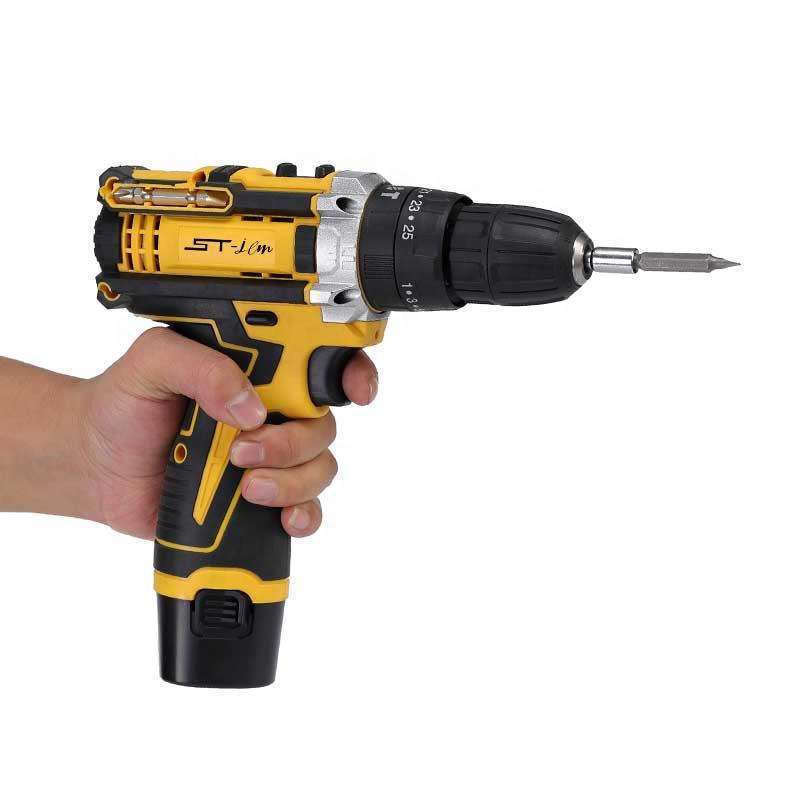 China Power Drilling Machine Li-Ion Battery Tools Cordless Electric Impact Drill Rechargeable