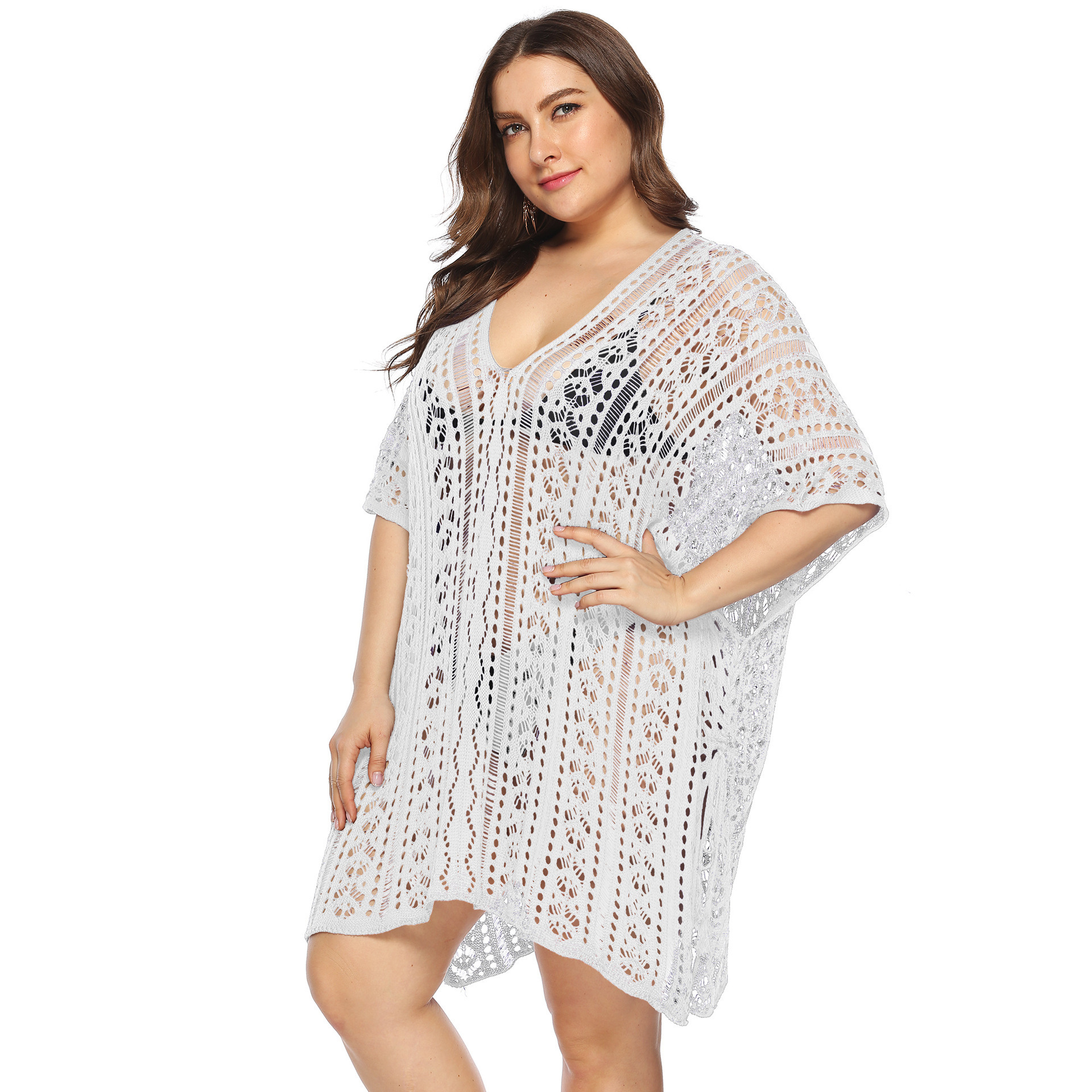 Wholesale Swim Suit Cover Ups Women Plus Size Beachwear Mesh Beach Cover Up Swimwear & Beachwear