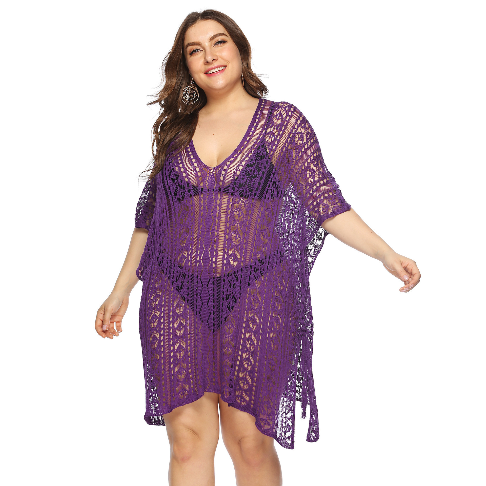 Wholesale Swim Suit Cover Ups Women Plus Size Beachwear Mesh Beach Cover Up Swimwear & Beachwear