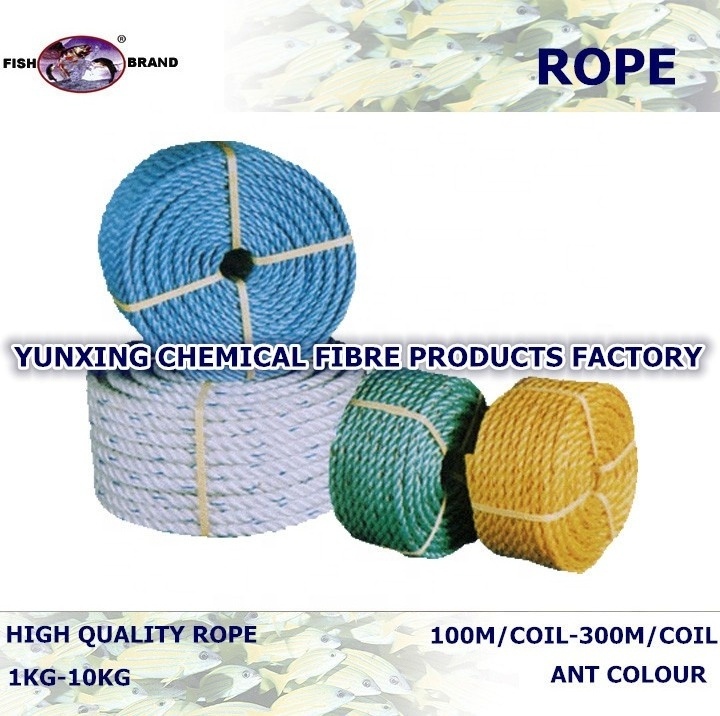 Good prices China hot-selling 3 Strand nylon twisted rope outdoors sport climbing rope