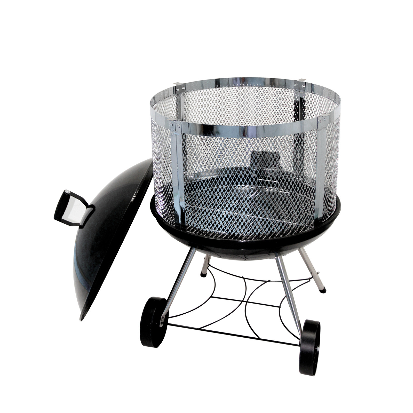 fire pit Charcoal Barrel Trolley  Barbecue Grill Barbecue Outdoor Camping Picnic BBQ Grill