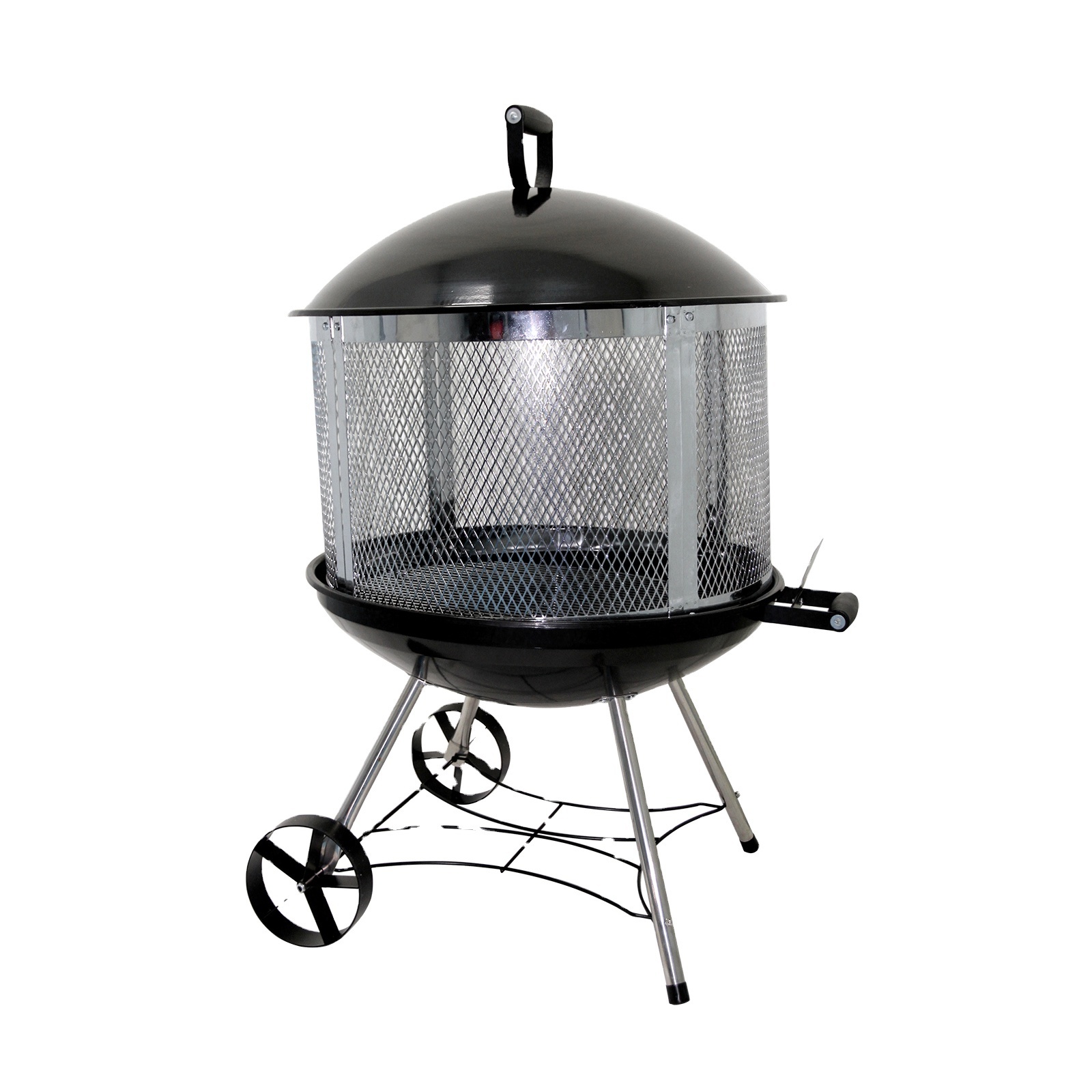 fire pit Charcoal Barrel Trolley  Barbecue Grill Barbecue Outdoor Camping Picnic BBQ Grill