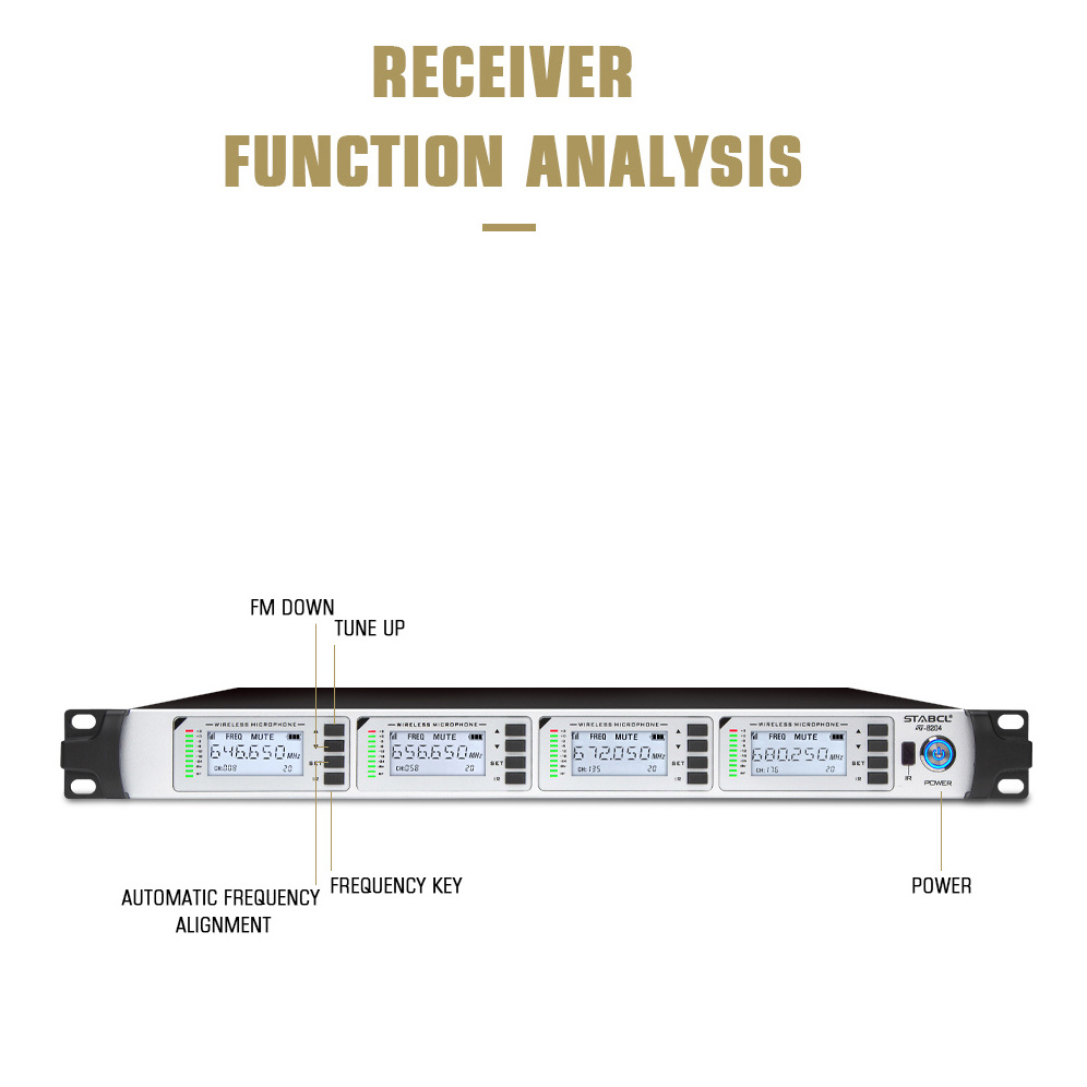 ST-8204 Wireless Celebration Party Microphone 4 Channel UHF Wireless Microphone