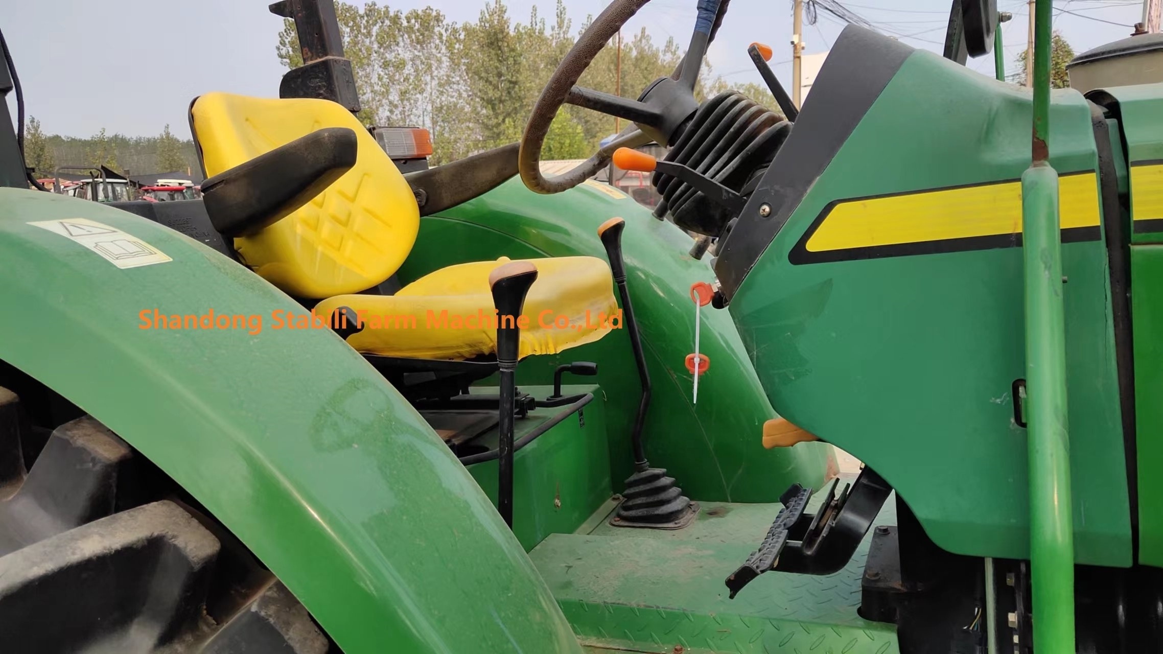 used john deere 3B554 farm wheel tractors 55hp 4x4wd with small mini compact agricultural machinery equipment