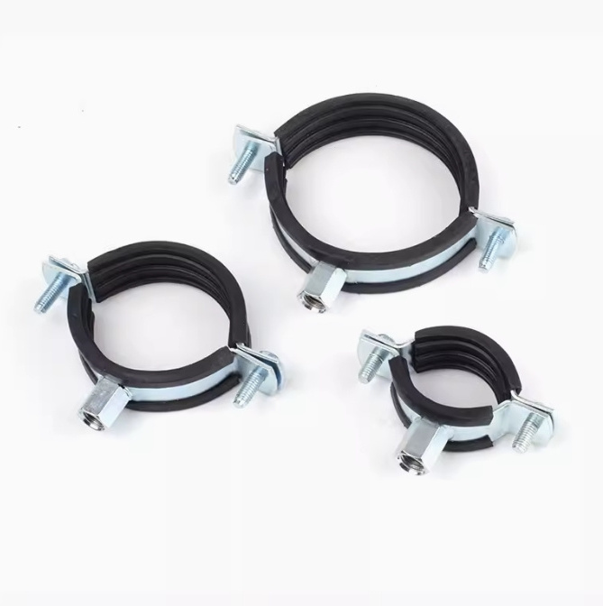 Quick Release Hydraulic Heavy Duty Pipe Clamp American Type Clip Hose Clamp Heavy Duty Pipe Support Rubber Lined Split Clamp