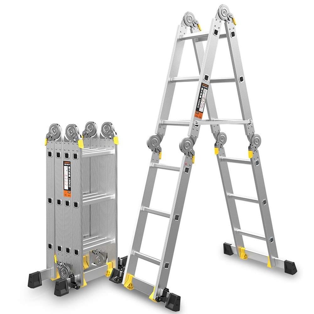 Folding Multi Purpose Ladder Aluminium Extendable Safety Step Ladder Locking Hinges