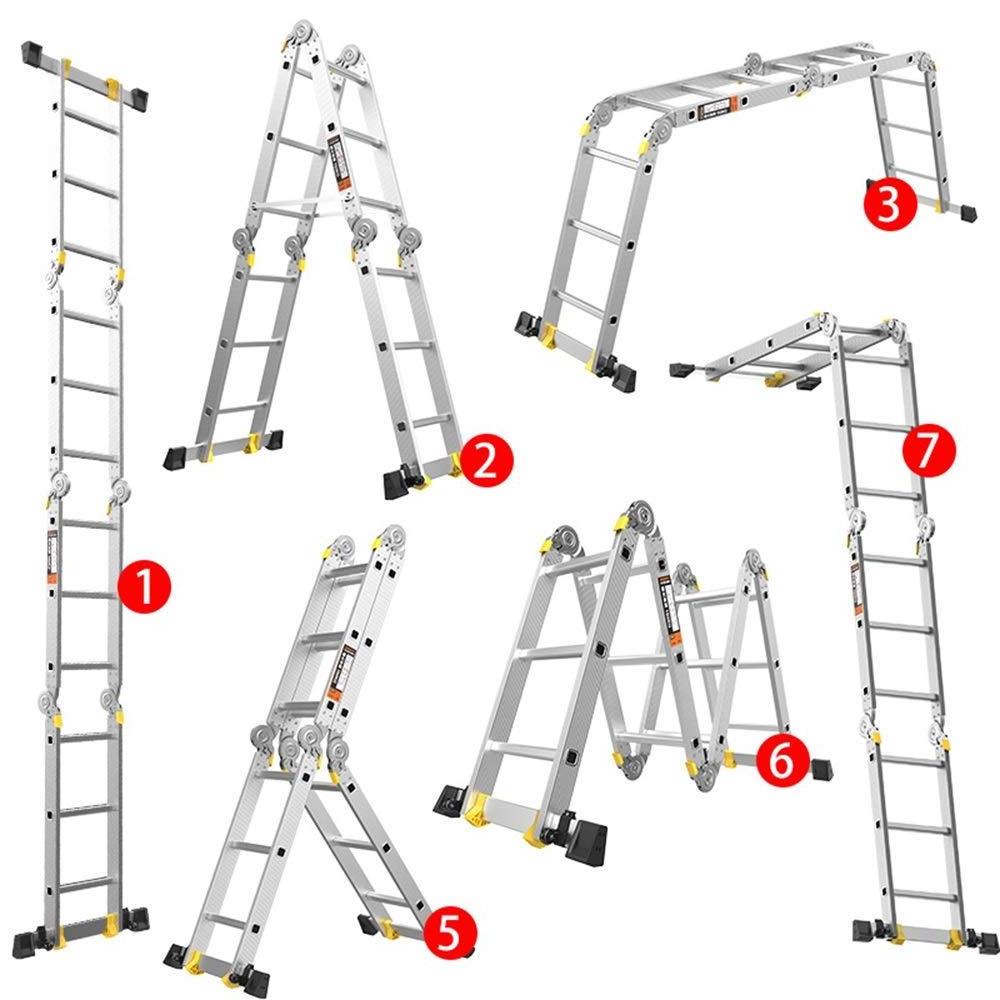 Folding Multi Purpose Ladder Aluminium Extendable Safety Step Ladder Locking Hinges