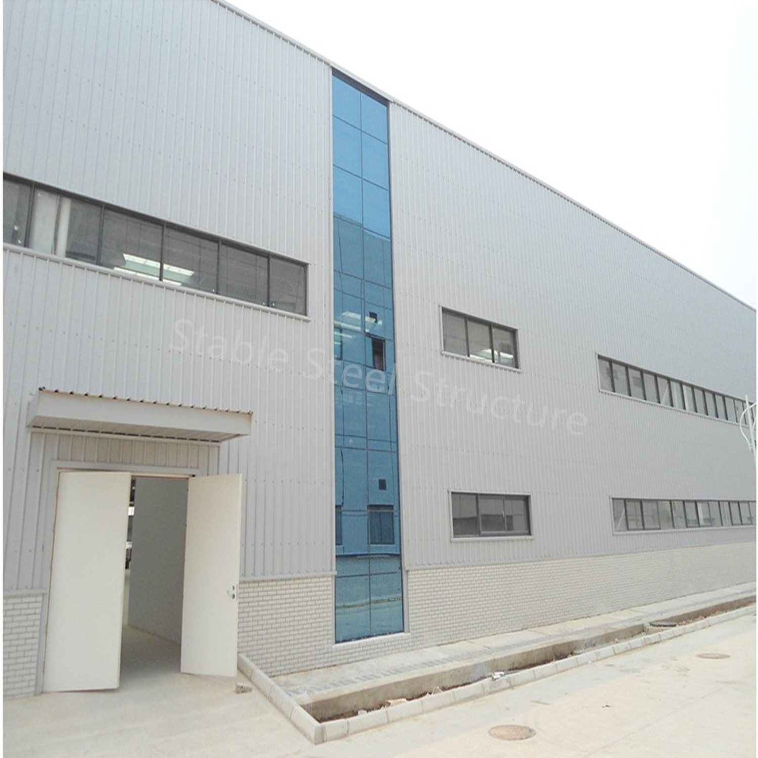 Detachable Light Steel Frame sloping roof factory prefab large span metal structure building for sale