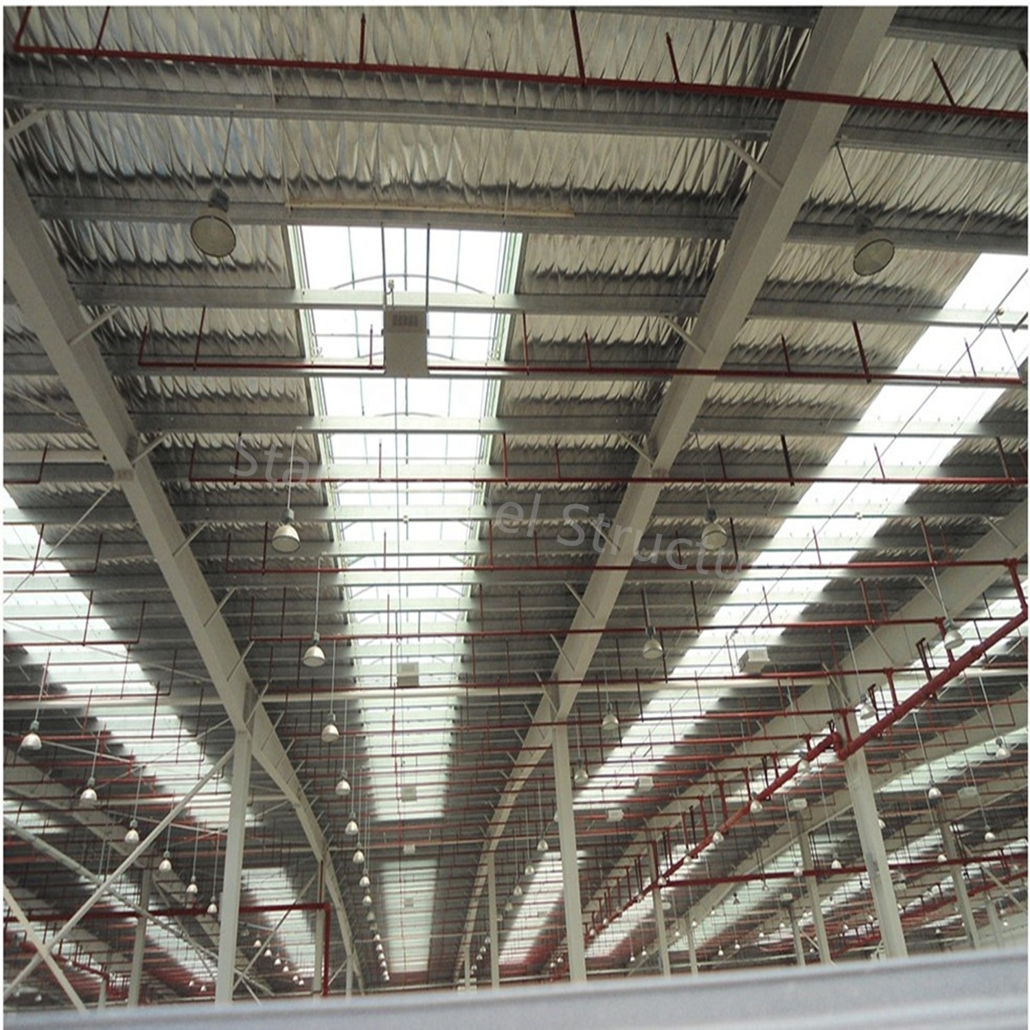 Detachable Light Steel Frame sloping roof factory prefab large span metal structure building for sale