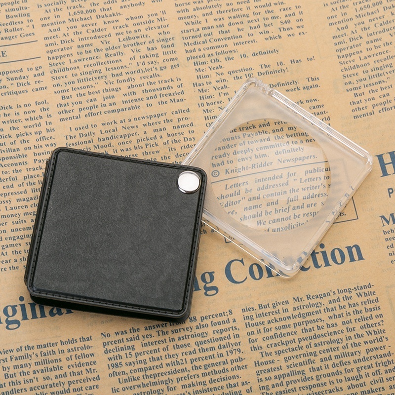 TH-2003 foldable Handheld Magnifier 5X Pocket Magnifier Portable Jewelry Loupe Reading Magnifying Glass Mini Lupa Acrylic Len