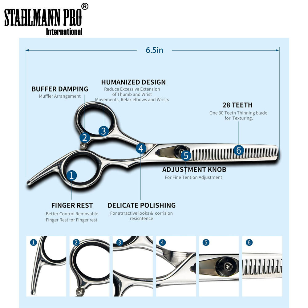 Hair Scissors Professional thinning shears for hair cutting scissors 6.5 Inch Razor Edge Barber Scissors