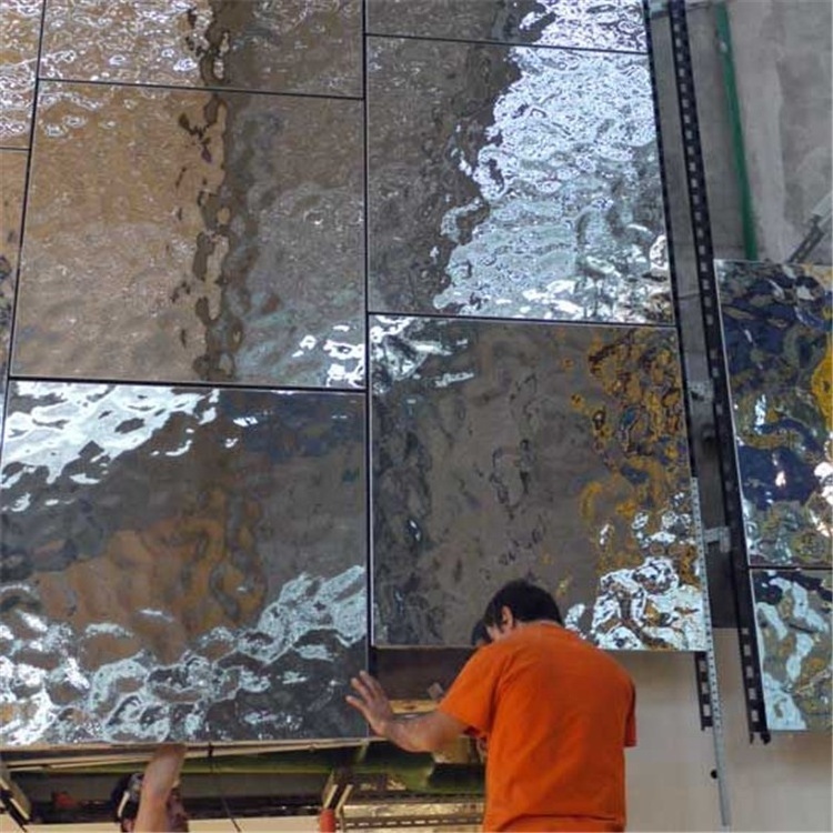 Hot sale mirror water ripple steel sheet embossed hammered stainless steel ceiling panel