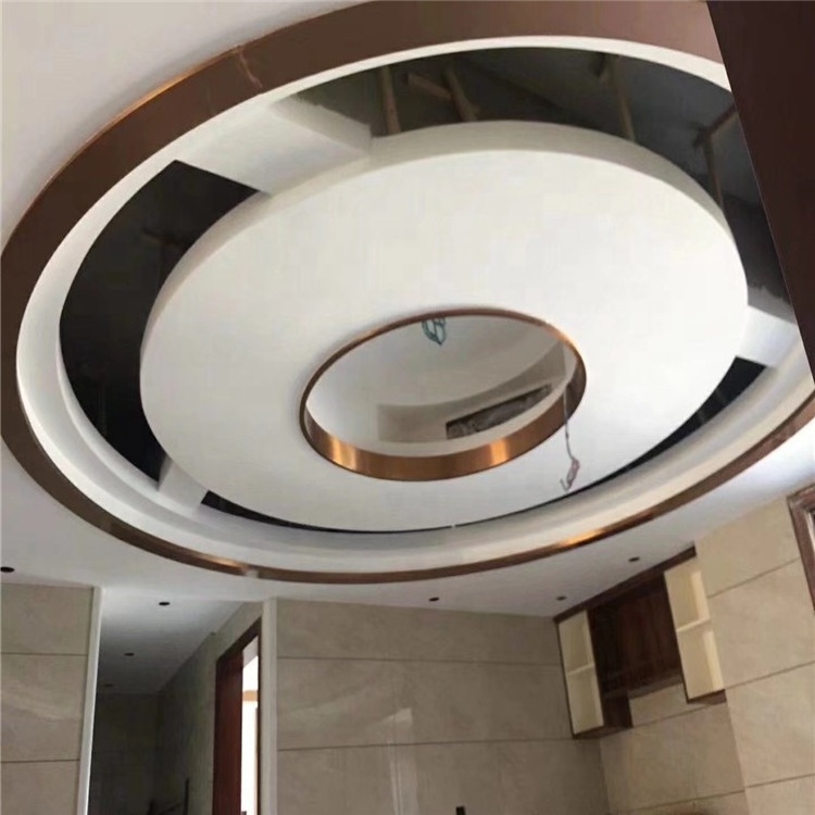 Decorative trims ceiling metal profiles stainless steel curved ceiling frame U channel