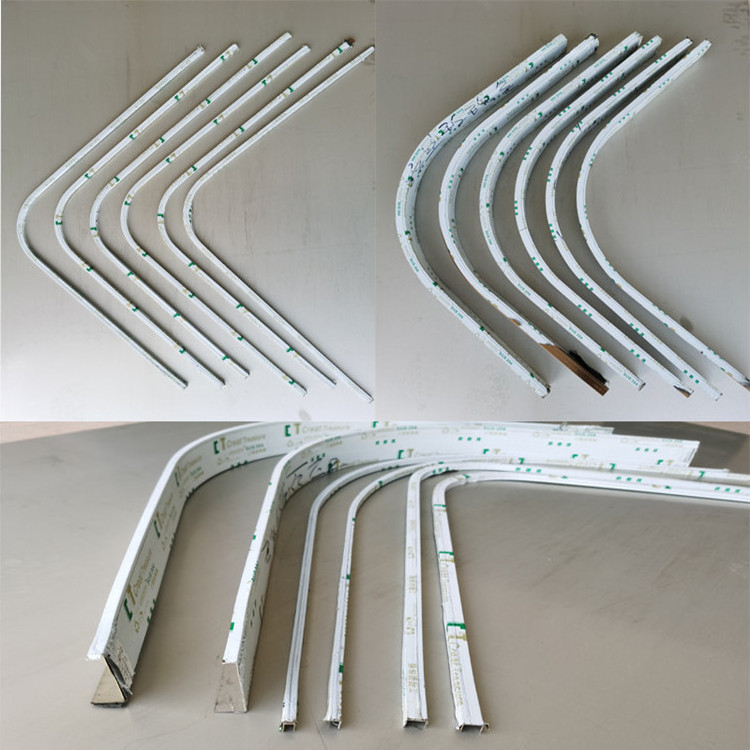 decorative brass metal strip floor skirting board u shaped tile trim profile stainless steel curved tile trim