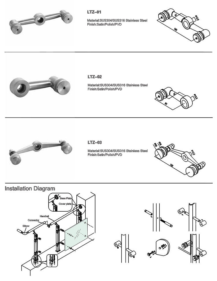 Wholesale Durable Glass Canopy Hardware Awning with Stainless Steel SUS304 316 for Windows and Door Cheapest Price in The Market